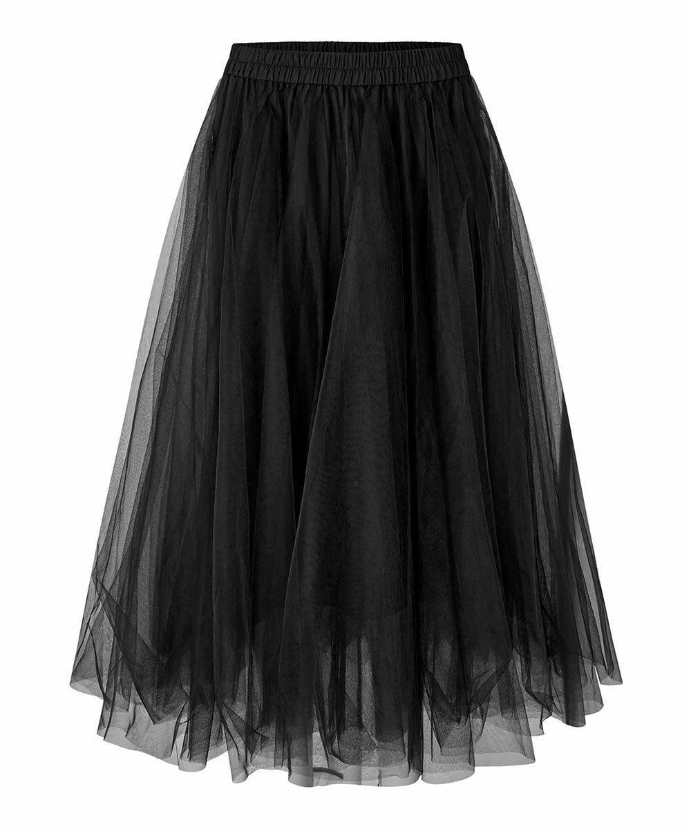 Black skirt with tulle underneath best sale