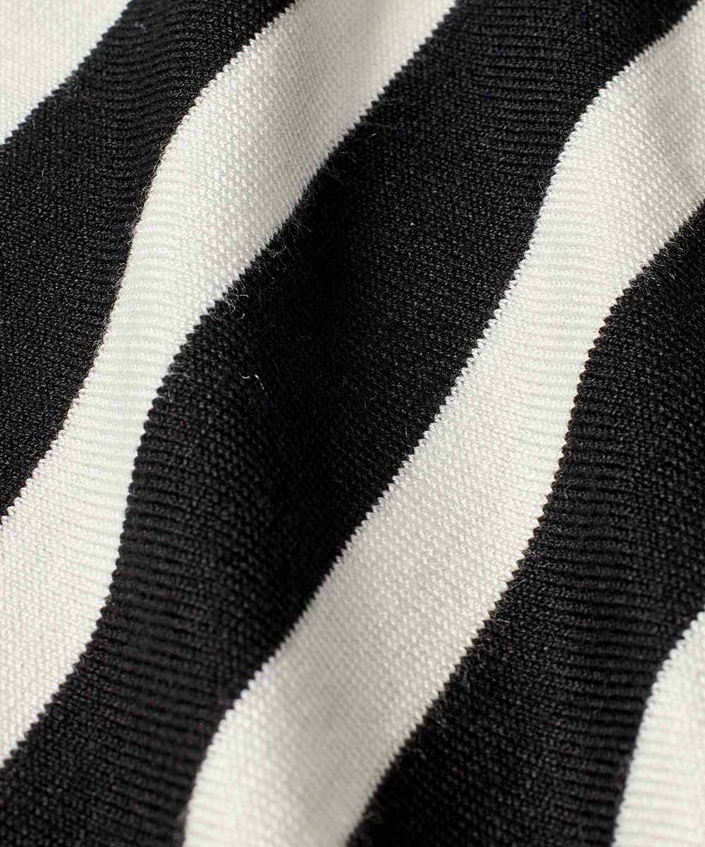 NWT New $119 GAUDÌ Cotton Black outlet White Stripes Sweater Size XL