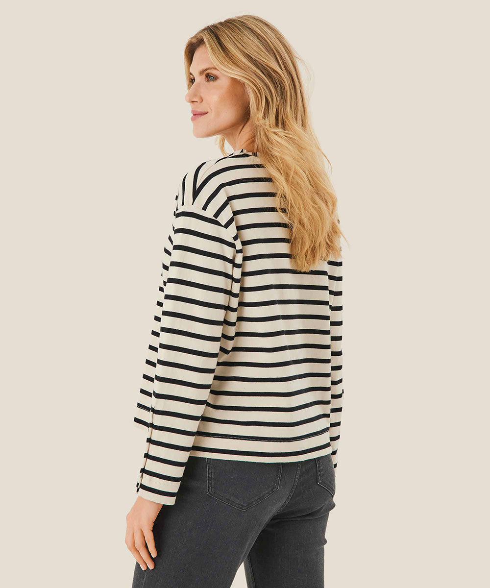 long sleeved striped top