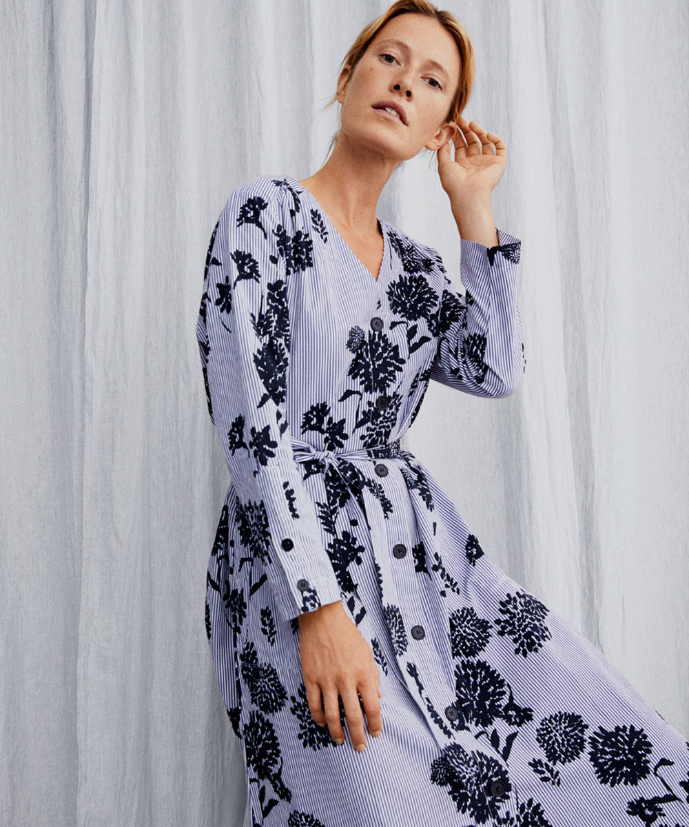 Long sleeve button front maxi dress online