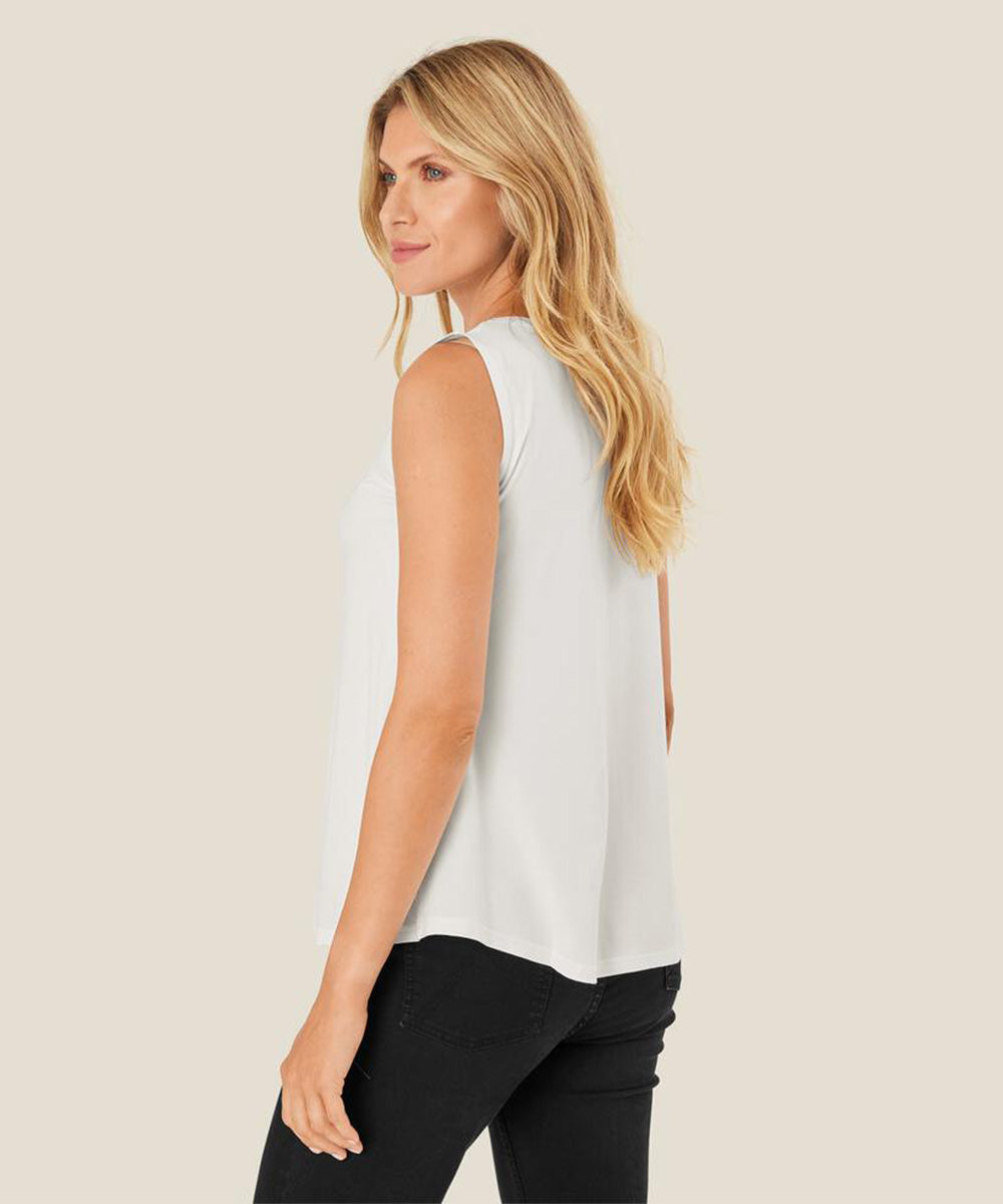 Cream Elisa Tank Top - Jersey Tank Top