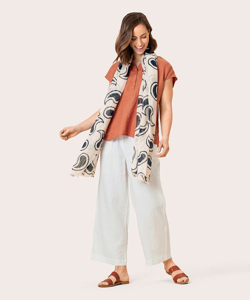 Parini Pull-On Linen Pant