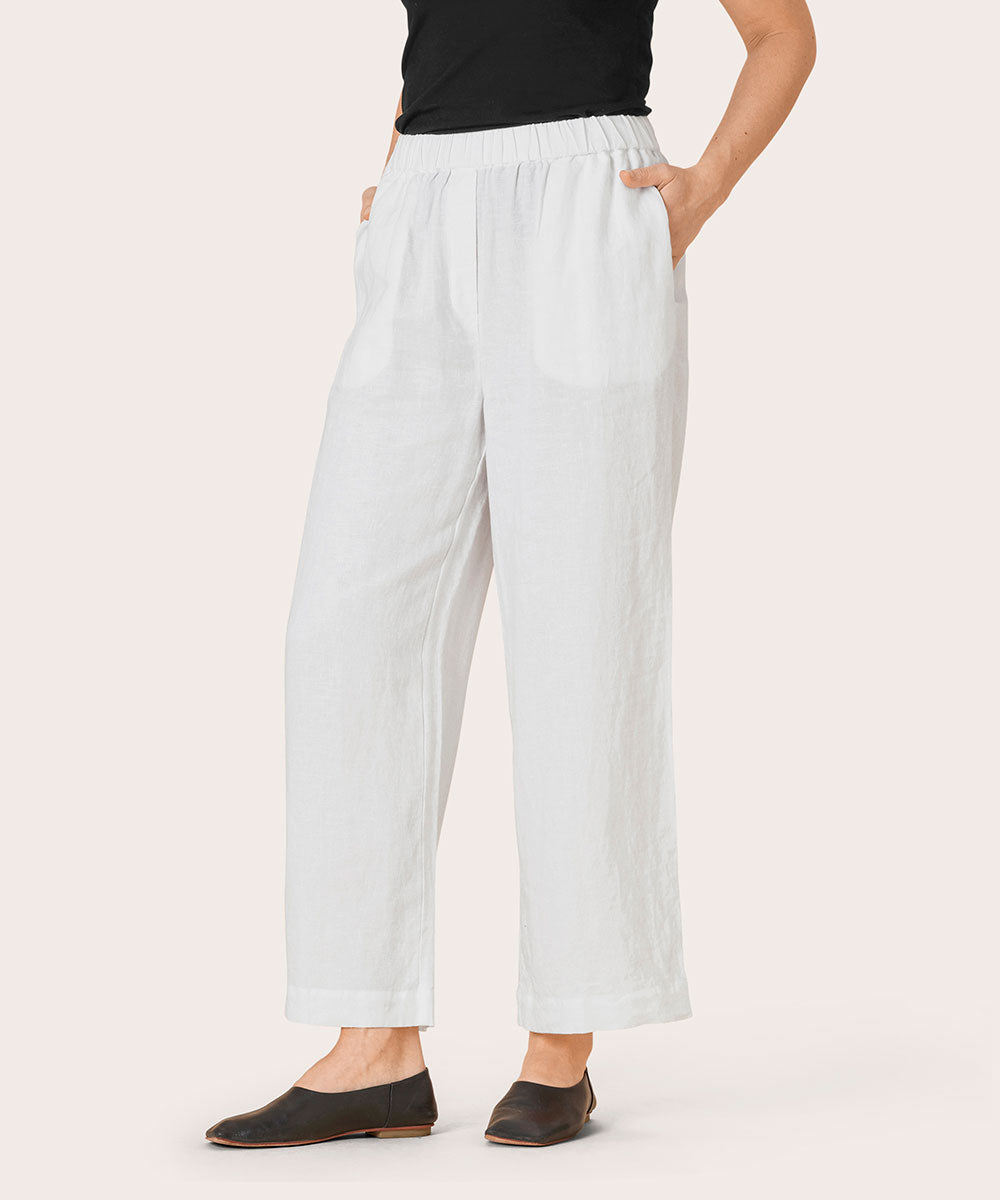 Women Casual Leggings Women Solid Fashion Pant Cotton Linen Middle