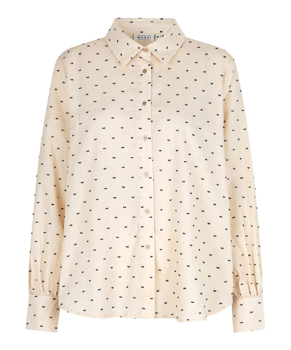 Zara Women's Polka Dot Button-Up Shirt, M UK10-12